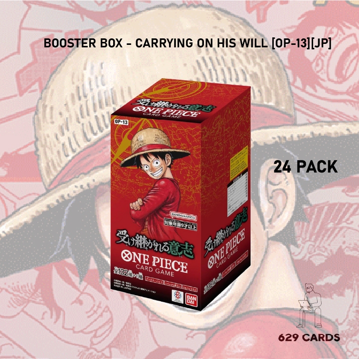 [OP-13]ONE PIECE-BOOSTER BOX -CARRYING ON HIS WILL[ภาษาญี่ปุ่น][JP-VER]การ์ดวันพีช