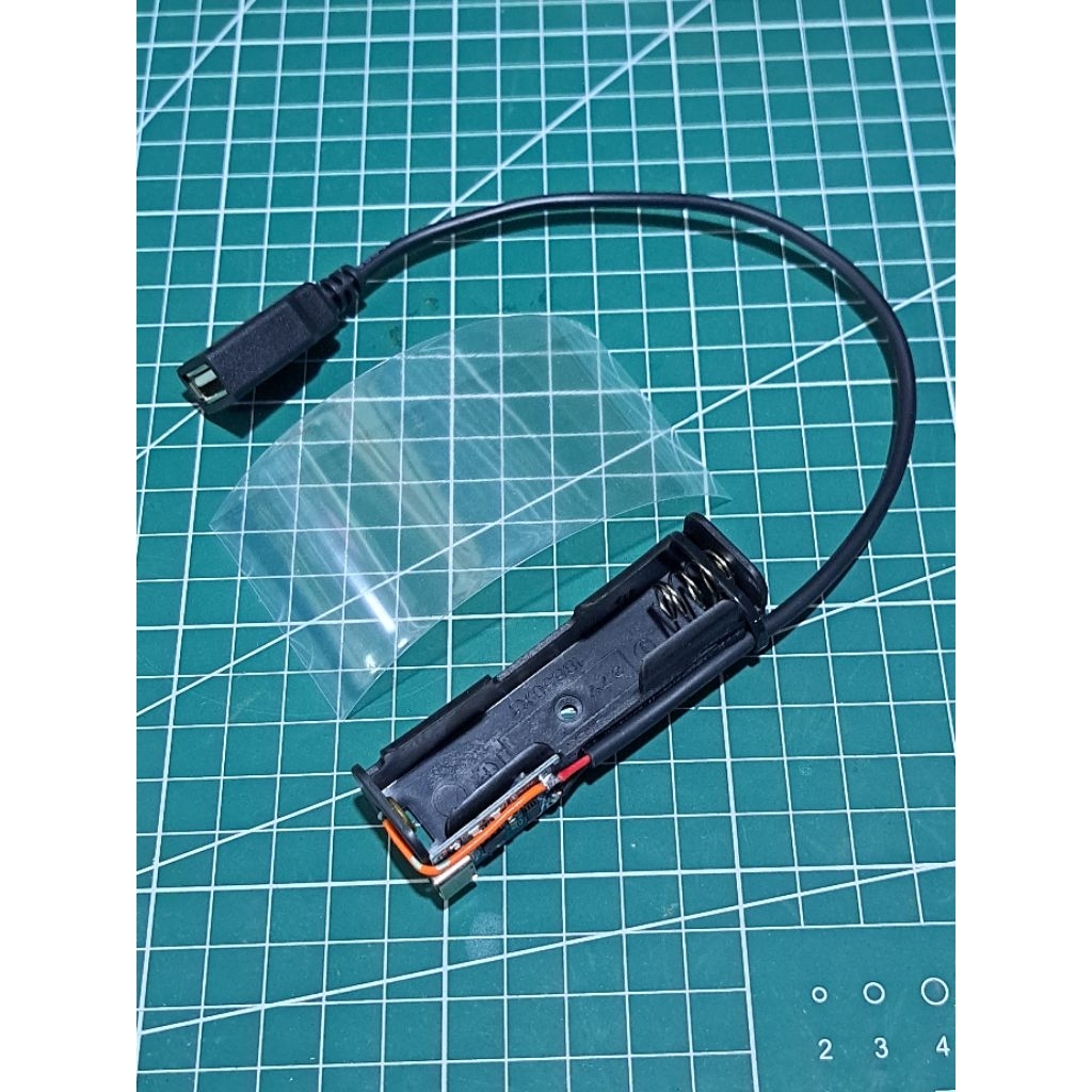 รางถ่าน18650+วงจรชาร์จ+หัวUSB+ท่อหดใสสำหรับติดว่าว