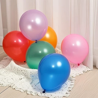 ลูกโป่งมุกชุด ถุงละ 100 ลูก ขนาด 10 นิ้ว ลูกโป่งสีมุก เนื้อหนา คุณภาพดี ลูกโป่งตกแต่งวันเกิด