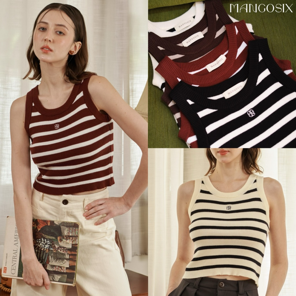 เสื้อกล้ามลายทาง รุ่นCandice Tanktop (A19)