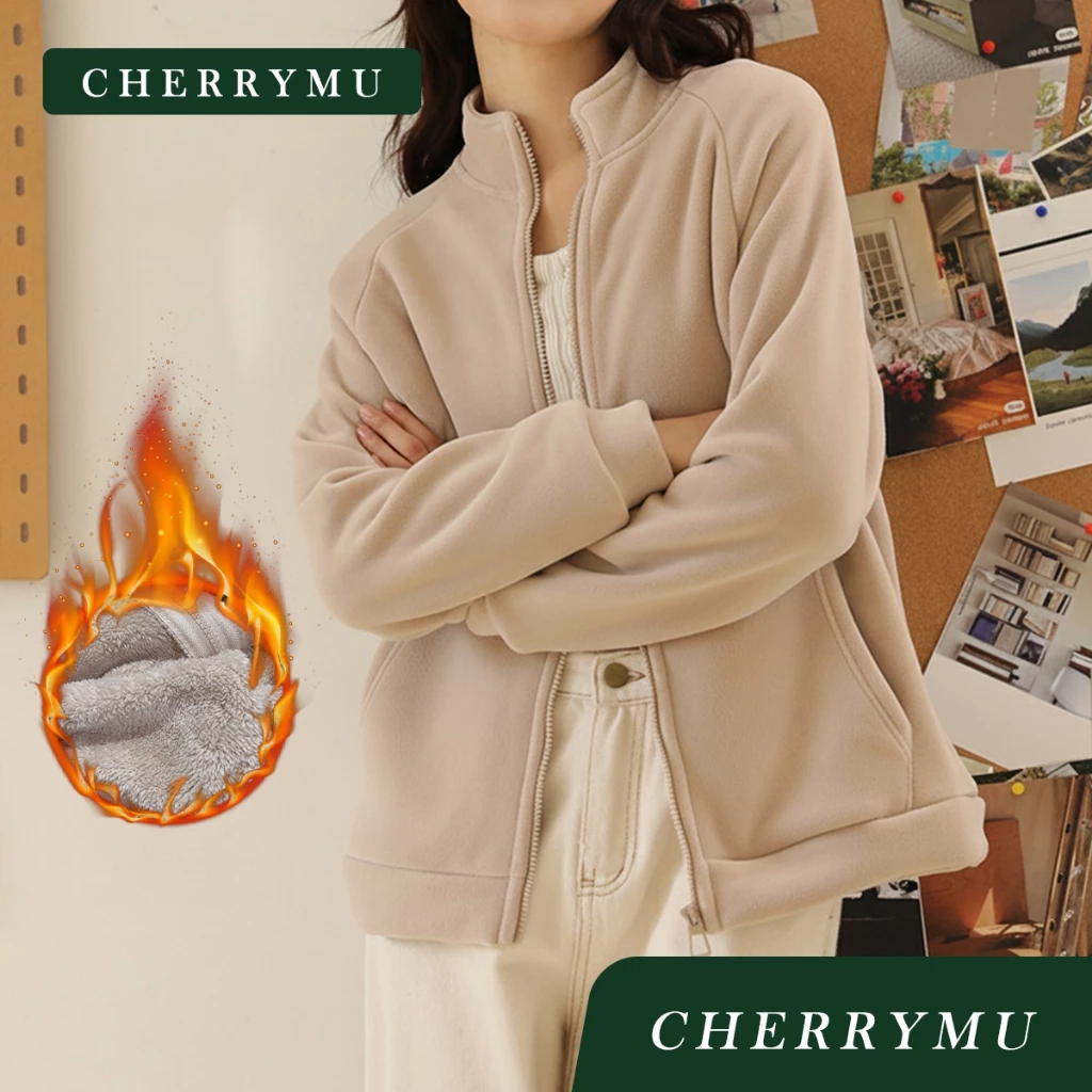 (ส่งด่วน❗) CHERRYMU รุ่น CS139 เสื้อแจ็คเก็ตบุขน แจ็คเก็ตกันหนาว เสื้อกันหนาว