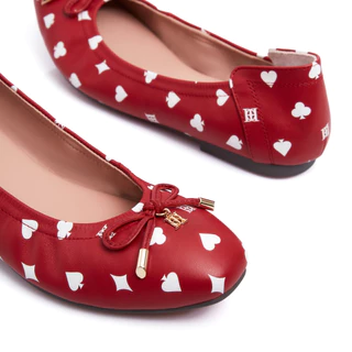 O&B รองเท้าหนังแกะ รุ่น AUDREY POKER IN RED DIAMOND-11280SS11713F_H5REXX