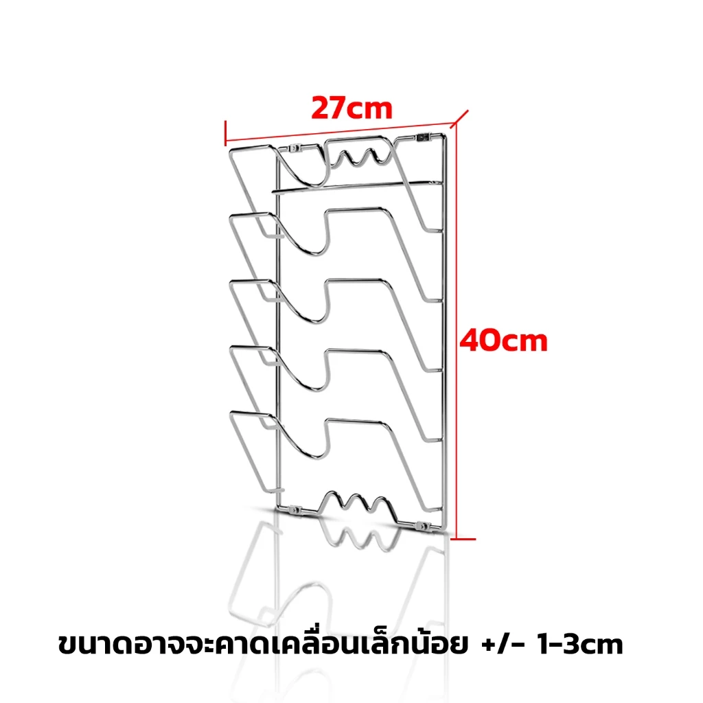 ชั้นวางฝาหม้ออเนกประสงค์ แบบติดผนัง thumbnail 5