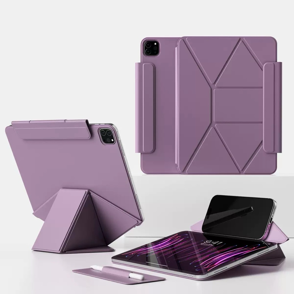 เคสไอแพด เคสIpadแม่เหล็กไร้ขอบถอดปกสอดปากกาได้ดีGen10/11/Air4/Air5/AIR11/Air6/Pro11/Pro12.9/AIR13