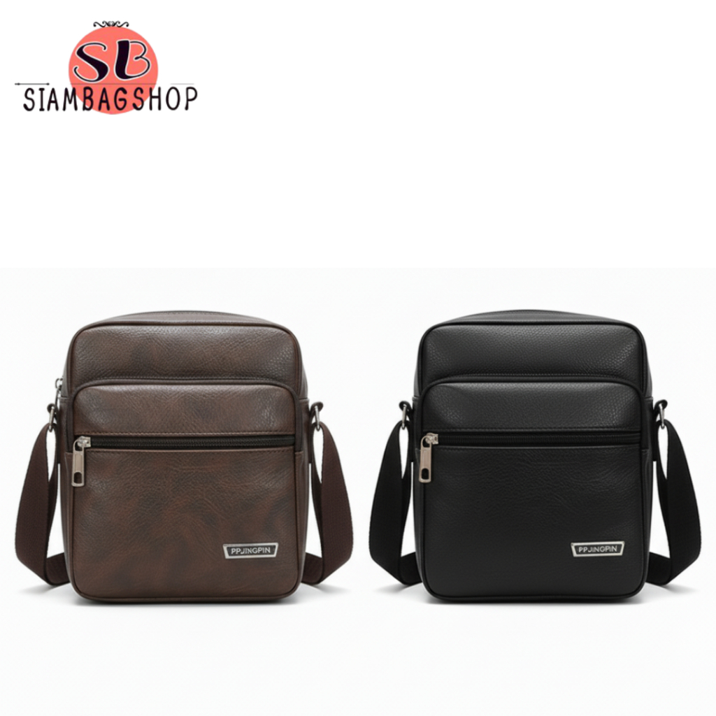 SIAMBAGSHOP(S1764) กระเป๋าหนังสะพายข้าง มี 3 สี มีช่องเยอะ