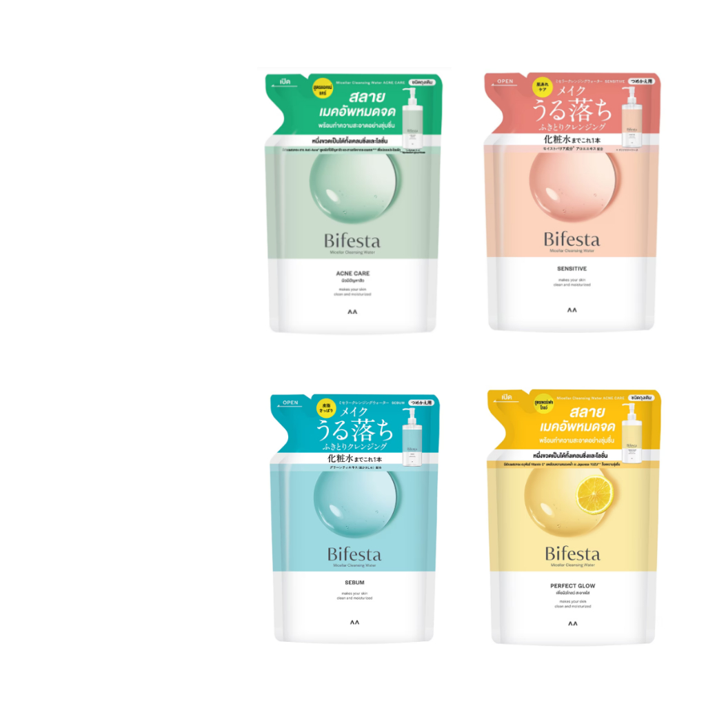🌟 รีฟิล โลชั่นน้ำเช็ดเครื่องสำอางค์ บีเฟสต้า BIFESTA MICELLAR CLEANSING WATER REFILL 360ml.