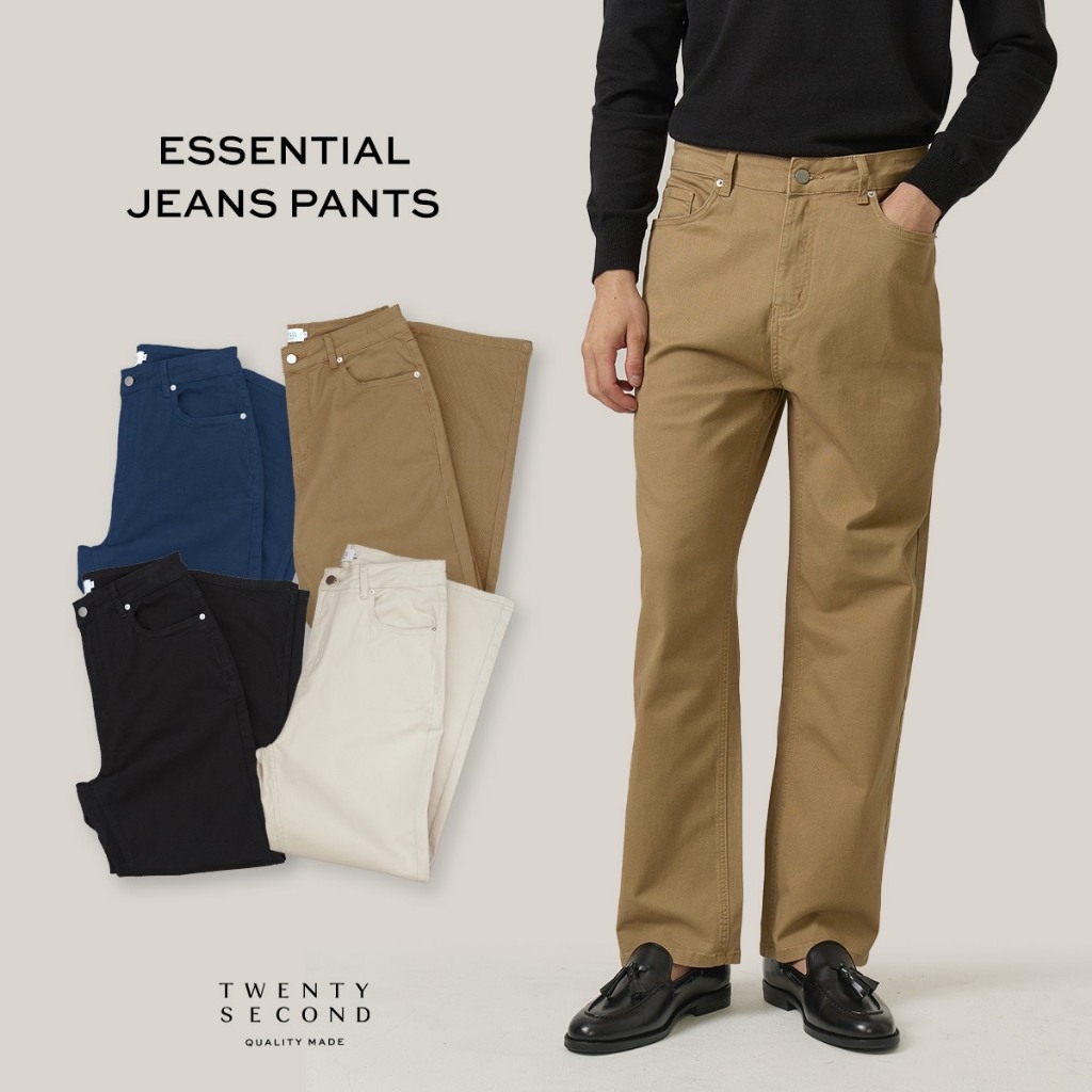 TWENTYSECOND กางเกงยีนส์ ทรง Regular Fit รุ่น Essential Jeans Pants