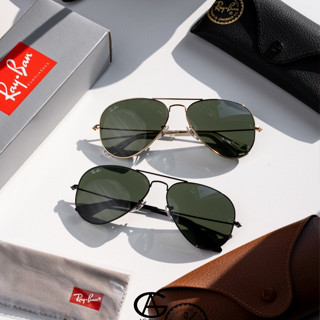 แว่นกันแดด Ray-Ban Iconic Aviator รุ่น RB3025 อุปกรณ์ครบ ของ…