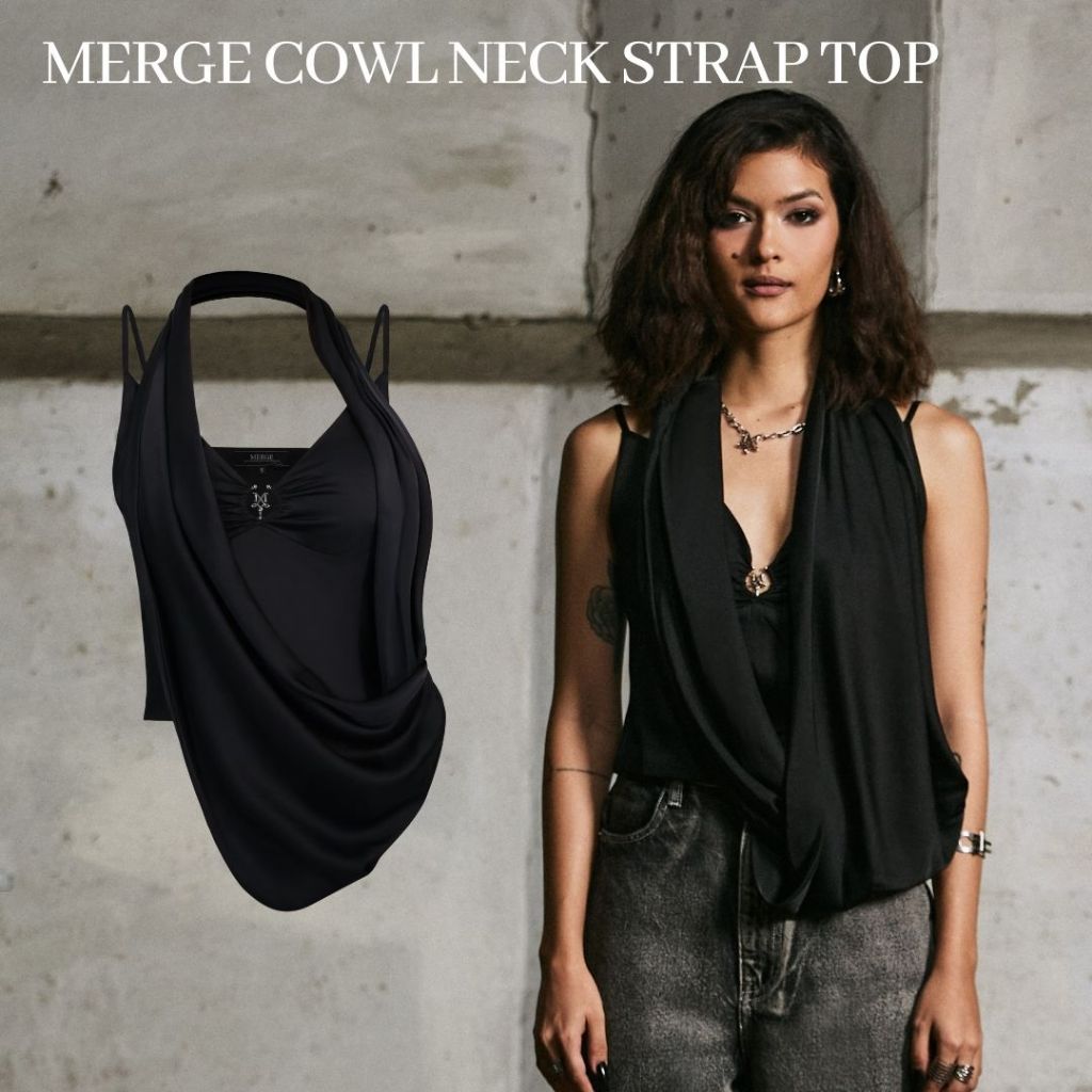 Merge Official - Merge Cowl Neck Strap Top (พร้อมส่ง)