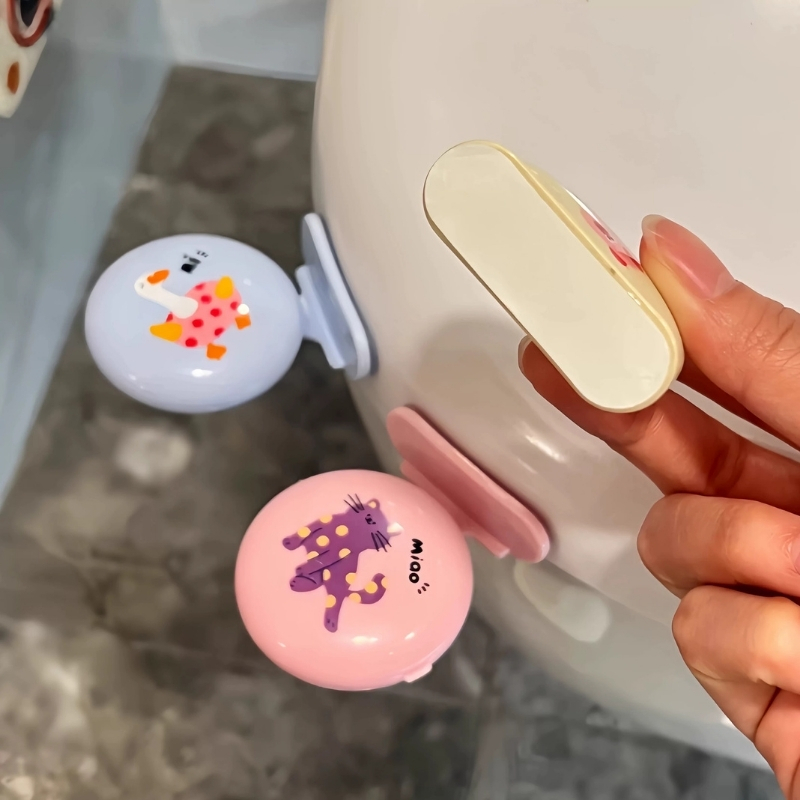 ตัวยกฝาชักโครก ที่จับดึงฝาชักโครก ที่จับป้องกันสิ่งสกปรก ด้ามจับอะโรมาเธอราพี อุปกรณ์เสริมห้องน้ำ - รูปที่ 3