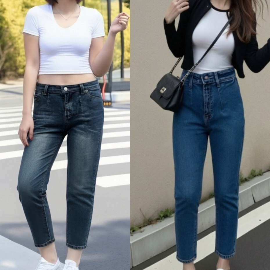 Beautified กางเกงยีนส์ทรงตรงยืดหยุ่น ใส่สวย 2 สี ขนาด S-5XL แฟชั่นใส่ง่าย#jeans