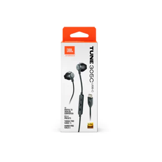 JBL Tune 305C USB-C หูฟังเอียร์บัด น้ำหนักเบา สวมใส่สบาย และกะทัดรัด