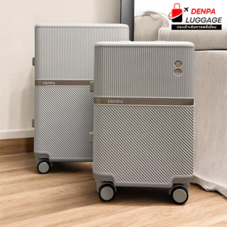 [แบรนด์แท้ มีศูนย์บริการ] DENPA Luggagae กระเป๋าเดินทาง รุ่น Aluminum ระบบล็อค TSA วัสดุ PC 100%