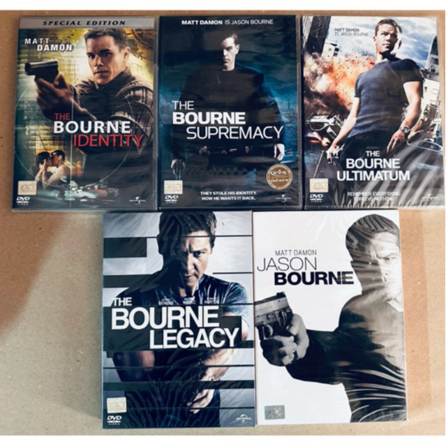 DVD 5 Part 5 Disc : Bourne Identity+Bourne Supremacy+Bourne Ultimatum+Bourne Legacy+Jason Bourne