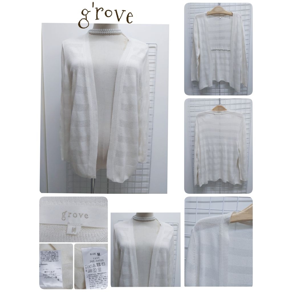 4855. g'rove เสื้อคาร์ดิแกนญี่ปุ่นมือสอง