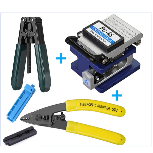 5 In 1 เครื่องมือไฟเบอร์ออปติก Splice เครื่องมือลวด Fibre ปอก + ไฟเบอร์ออปติก + ความยาวคงที่