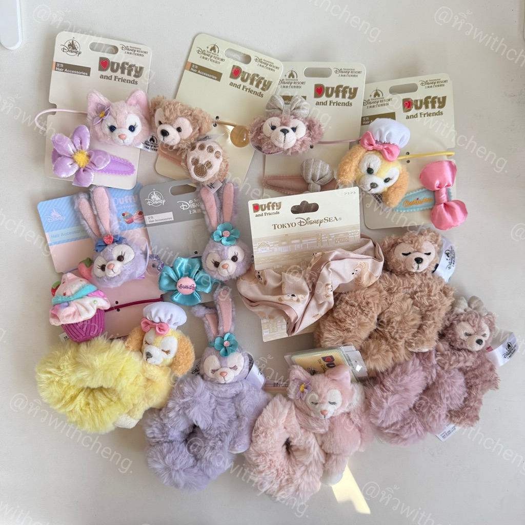 พร้อมส่งที่ไทย 🛒 เซท ยางมัดผม กิ๊บติดผม Duffy and friend จาก Disney 🇨🇳🇭🇰🇯🇵