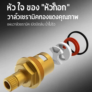 COPPEXTON ก๊อกน้ำแบบติดผนังหมุนได้ 360 องศา สำหรับซักผ้า อ่างล้างหน้า อ่างล้างจาน แบบน้ำเย็นอย่างเดียว สำหรับใช้ในบ้าน