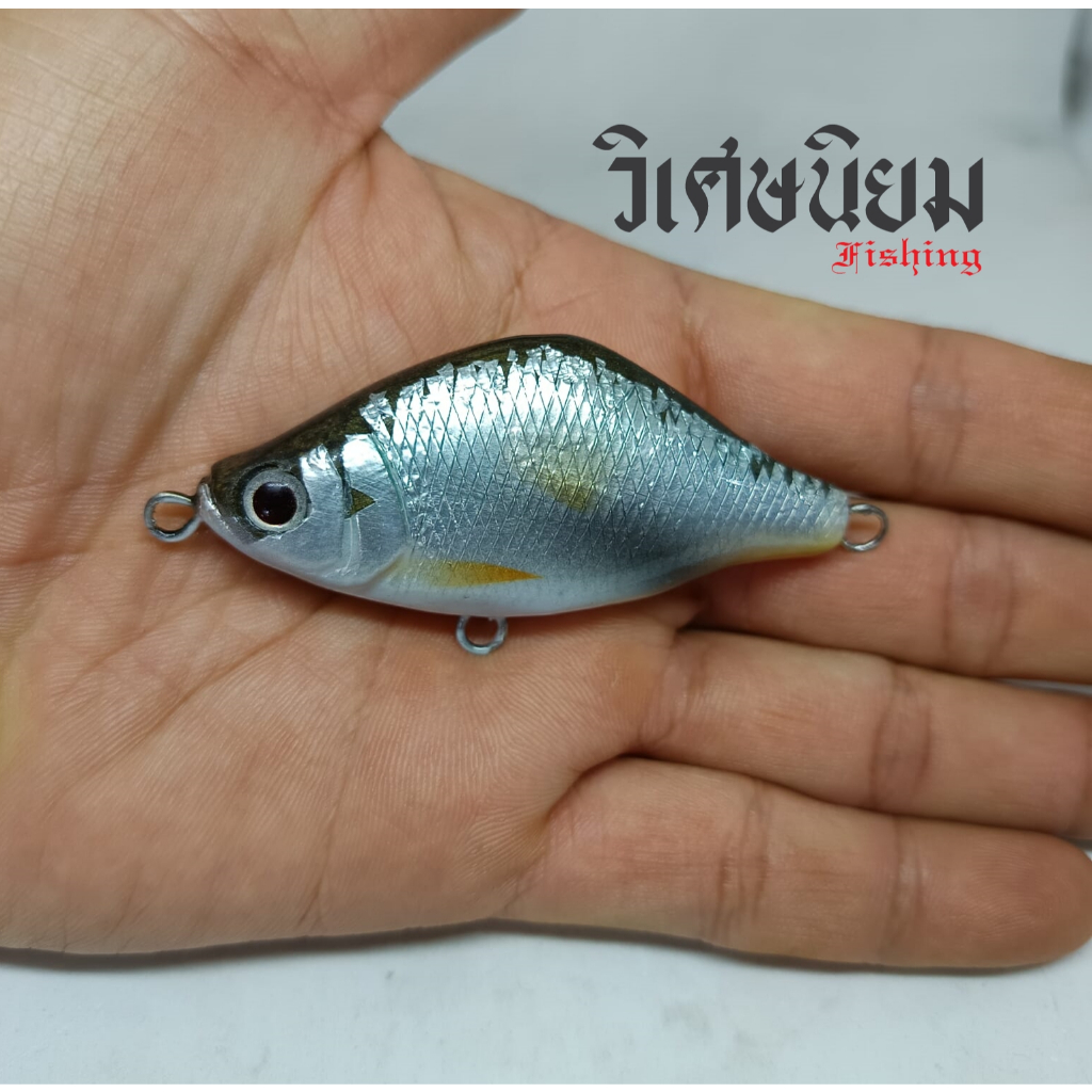 เหยื่อตกปลาล่าเหยื่อ งานไม้ทำมือ งาน Hand made ( ผลิตในไทย ) ซิว ตะเพียน กรอส่าย จมพลิก โครง เคาะ แฉลบ - รูปที่ 3