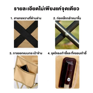 ซื้อ 1 แถม 1Ardor เก้าอี้ตั้งแคมป์ เก้าอี้พับกลางแจ้ง พกพาได้ พร้อมกระเป๋าเก็บของ