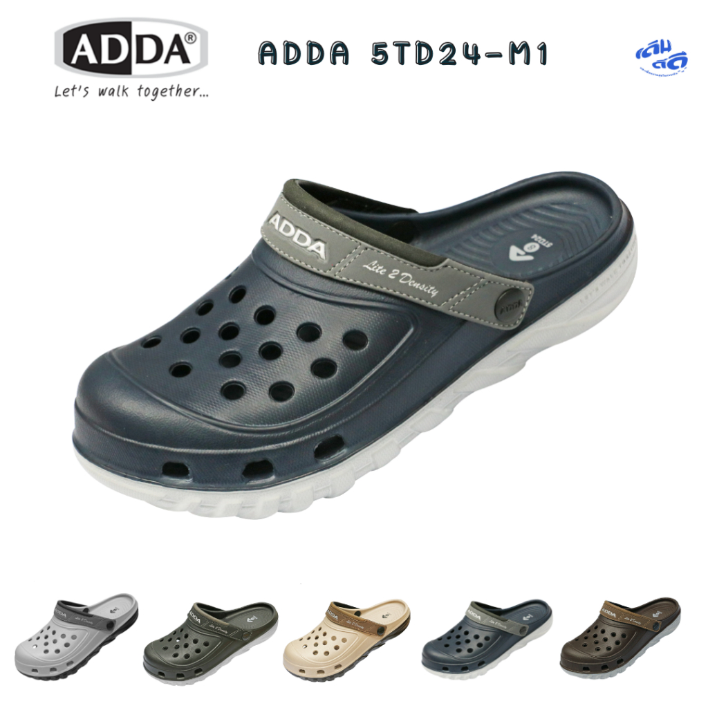 ADDA 5TD24-M1 รองเท้า 2Density ผู้ชาย แบบสวม หัวโต EVA เบา ใส่สบาย ไซส์ 7-11