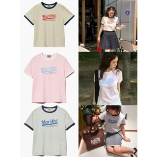 (สินค้าพร้อมส่ง!!) เสื้อ Marithe W Vintage Baseball Ringer t…