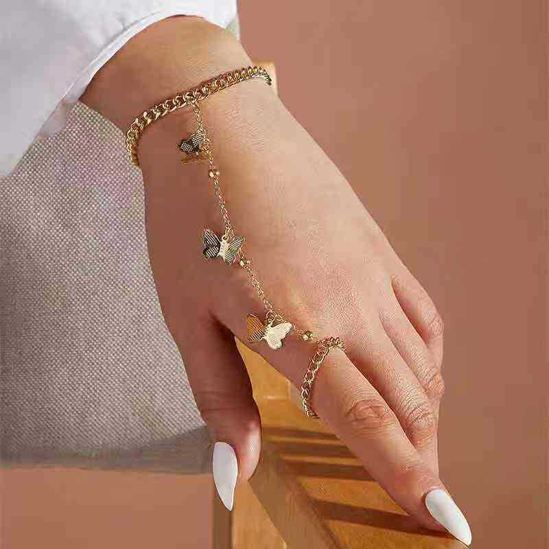 ZYZ สร้อยข้อมือ-แขนลายผีเสื้อ ปรับระดับได้ ดีไซน์สวยมาก S455