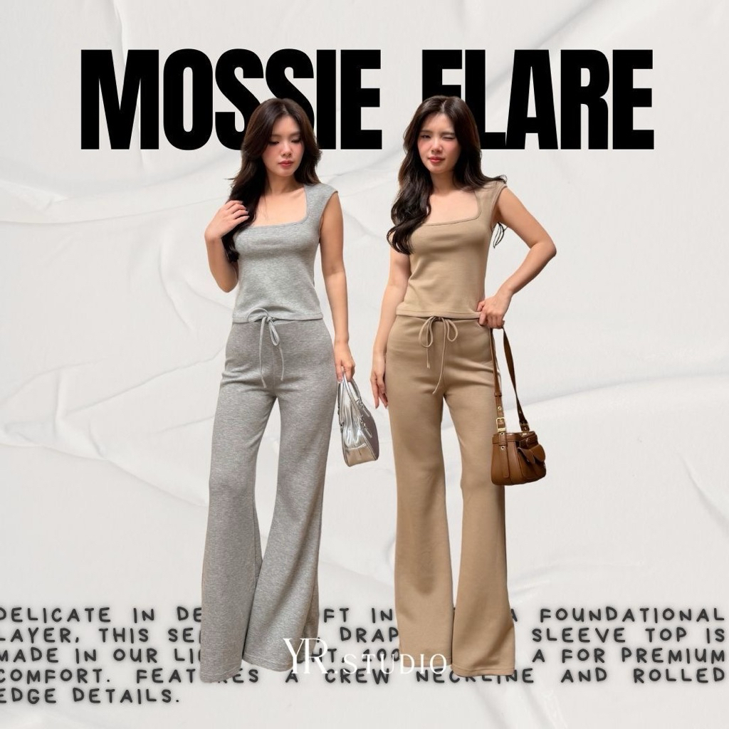 MOSSIE PANTS ( ราคาปกติ  450 ) กางเกงทรงกระดิ่งเนื้อดี ผ้านิ่มเนื้อหนา ใส่แล้วขาดูยาว เก็บทรง ผ้านิ่มมาก เนื้อผ้าใยพิเศษ