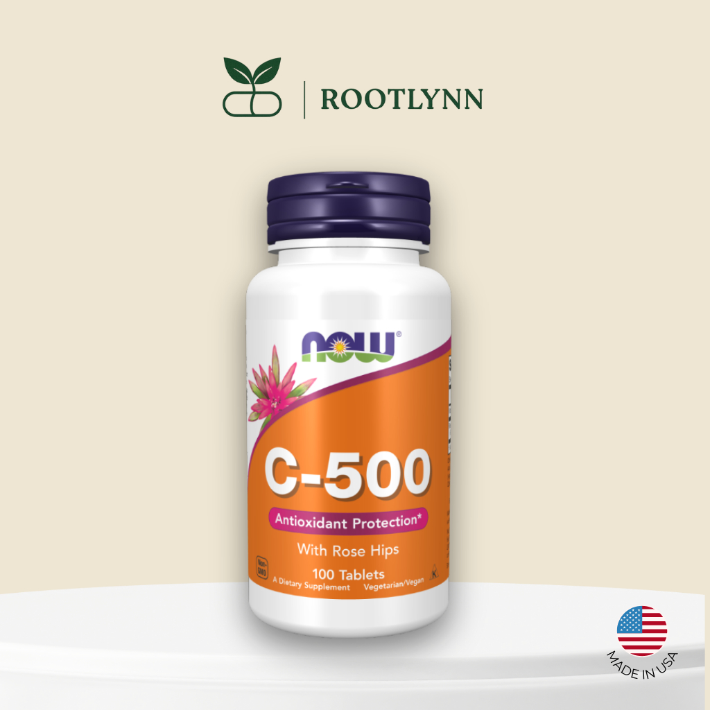 [พร้อม] Now Foods Vitamin C-500 w/ Rose Hips นาวฟู้ดส์ วิตามินซี
