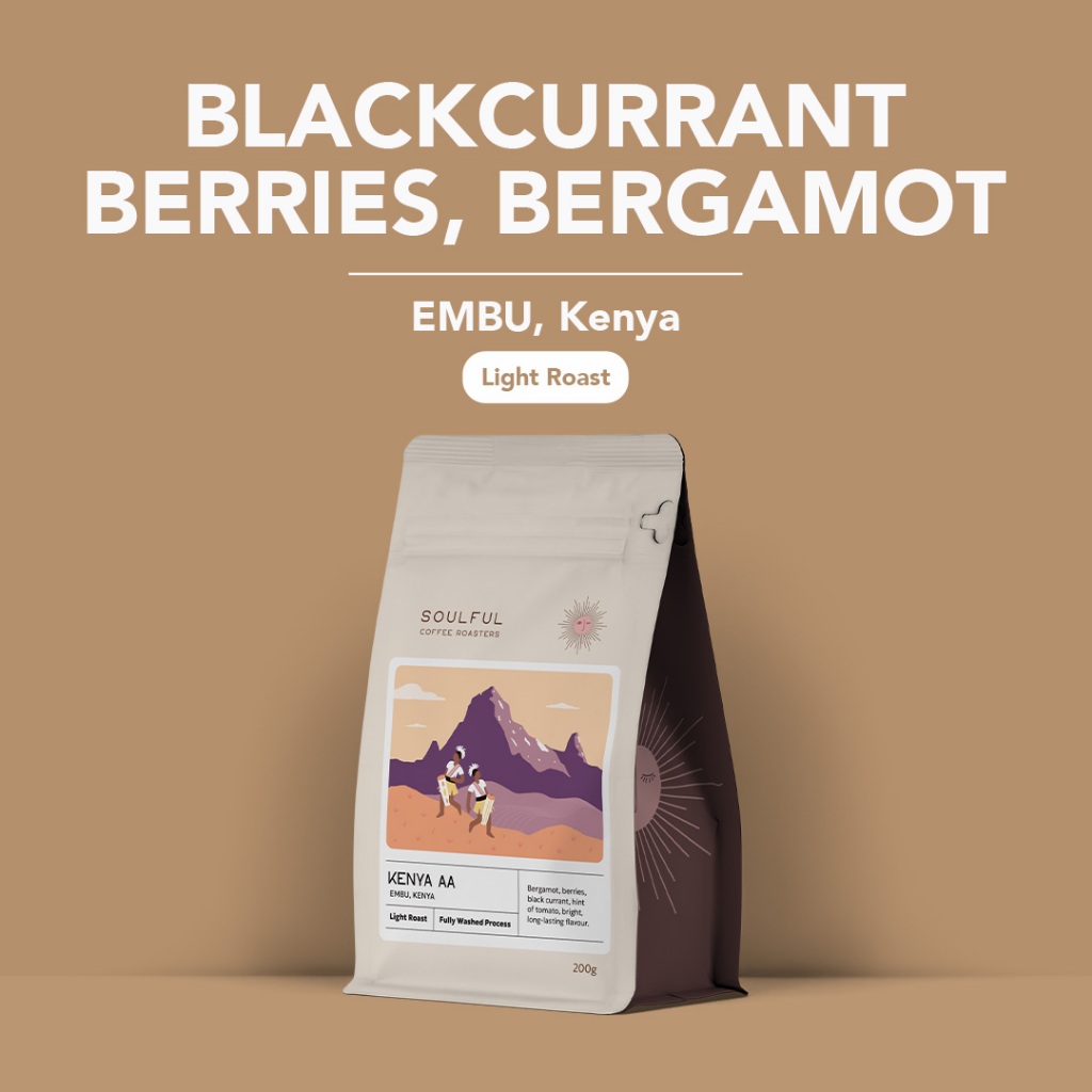 เมล็ดกาแฟคั่วอ่อน เคนย่า KENYA AA 200g | Kenya Specialty Coffee | Light Roast - Soulful Coffee Roast