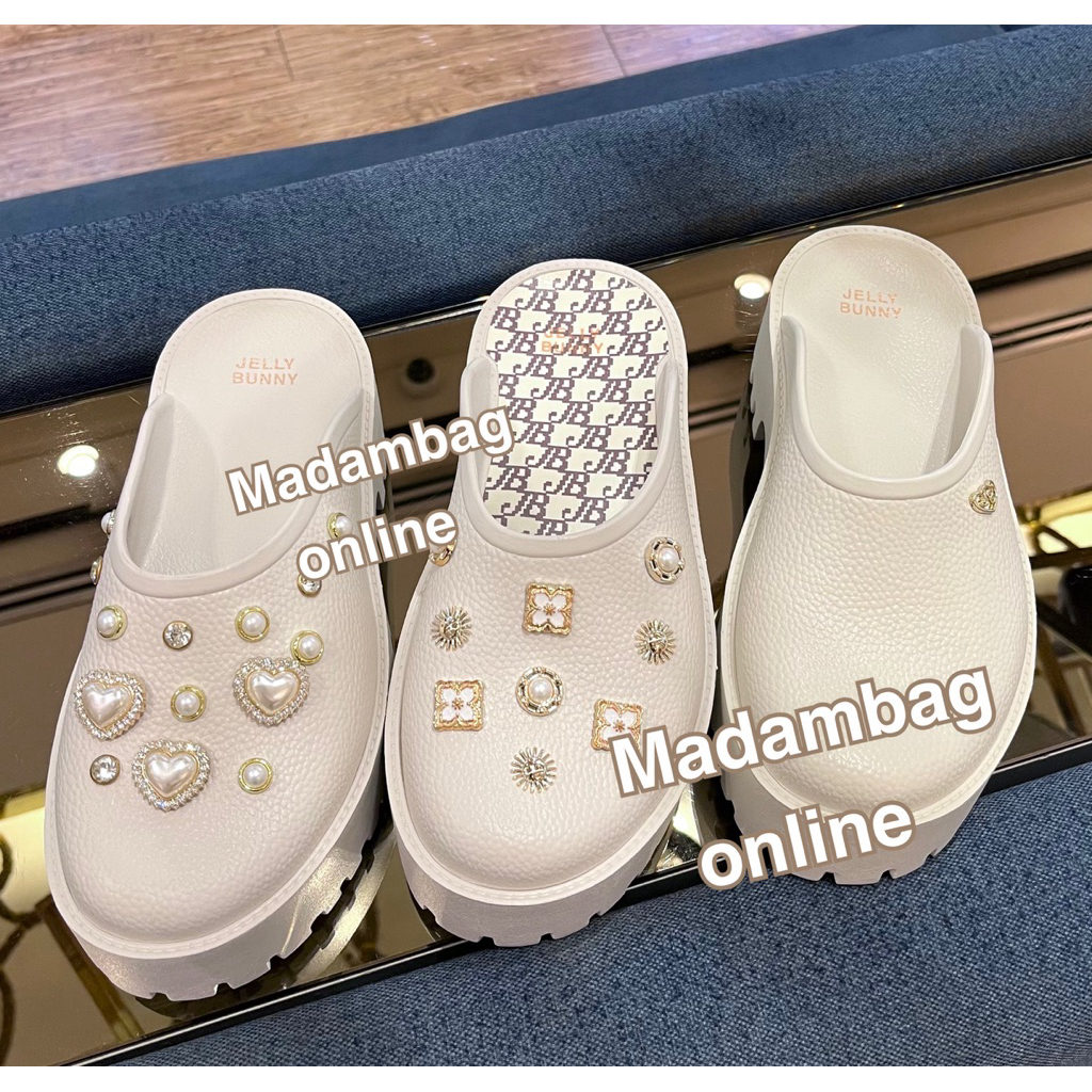 JELLYBUNNY Clara เจลลี่บันนี่ รองเท้ายางหัวโต รองเท้าส้นตึก (ร้าน Madambagonline