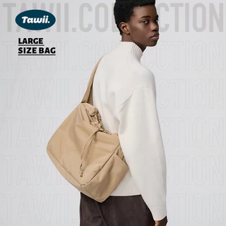Tawii. กระเป๋า ขนาดใหญ่ กระเป๋าข้าง สะพายข้างไนล่อน Unisex Bag กันน้ำ กระเป๋านุ่ม Crossbody Bag