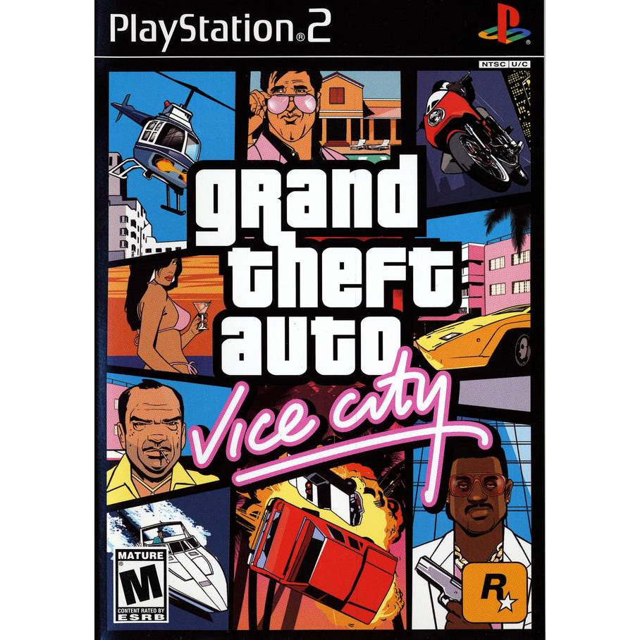 [PS2] Grand Theft Auto : Vice City (1 DISC) เกมเพลทู แผ่นก็อปปี้ไรท์ PS2 GAMES BURNED DVD-R DISC