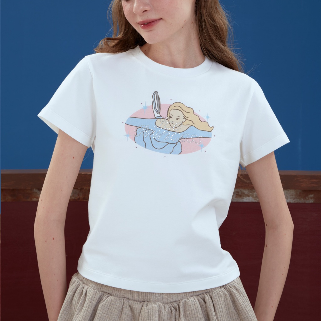 (PAPERS) Ice Princess Crop Tee