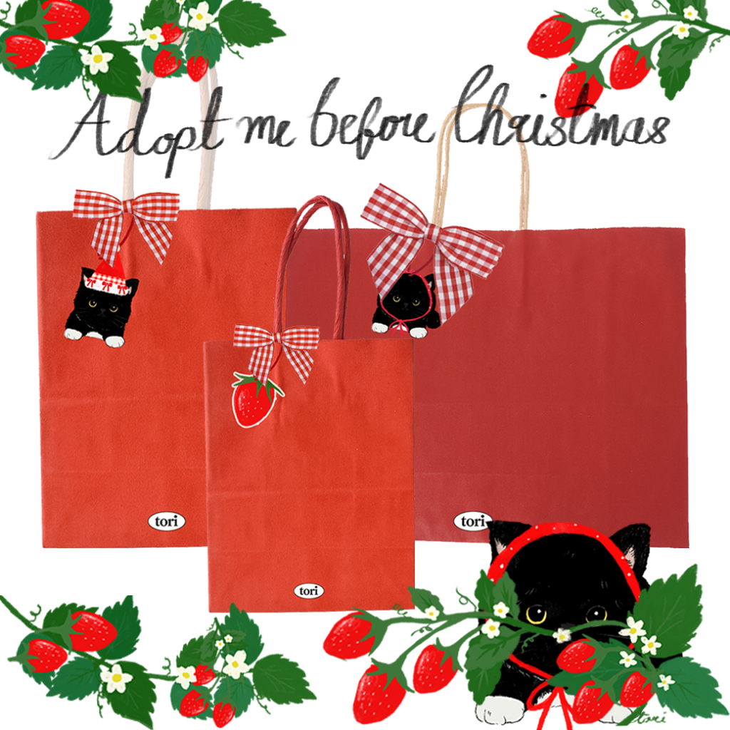 **ไม่ขายถุงแยก**TORIAROMA | [ Gift Bag ] รุ่น 🍓🐈‍⬛ TUTU RED Giftbag (เฉพาะถุงไม่รวมสินค้า) **ซื้อพร้อมสินค้าในร้าน