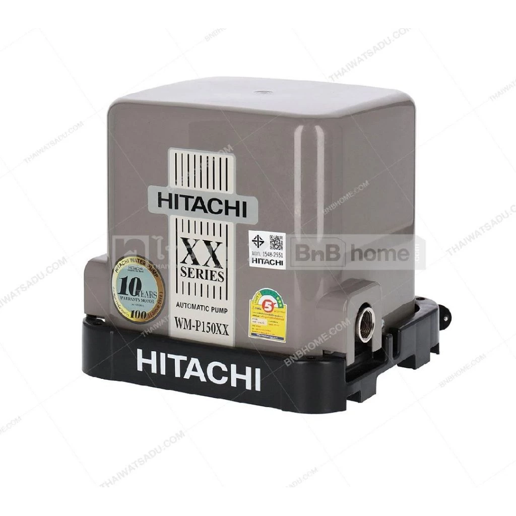 ปั้มน้ำอัตโนมัติ แบบแรงดันคงที่ 150 วัตต์  HITACHI รุ่น WM-P150XX สีเทา thumbnail 3