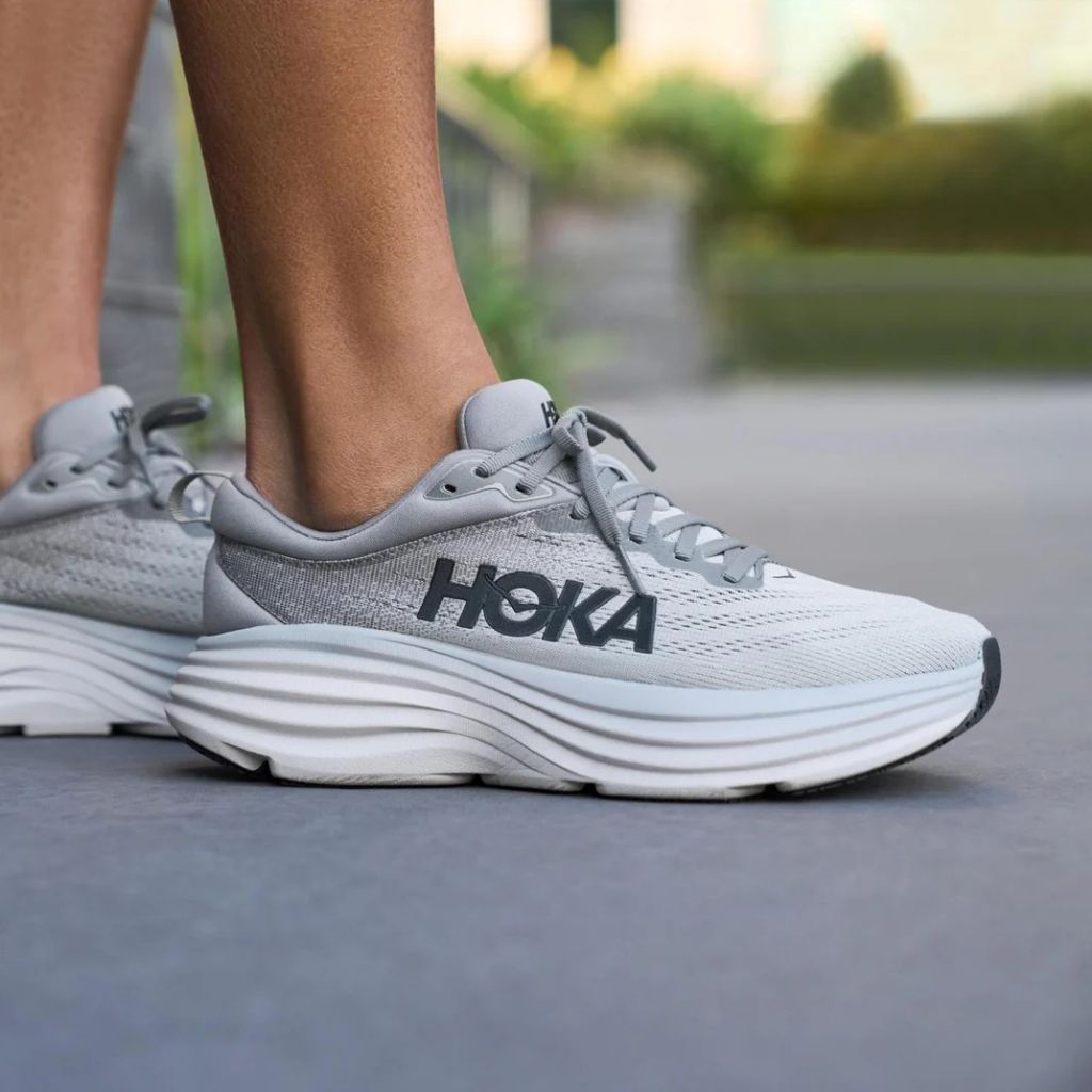 Hoka Bondi 8 สี Shark skin มือสองสภาพดี รองเท้าวิ่ง รองเท้ามือสอง รองเท้าวิ่งมือ2