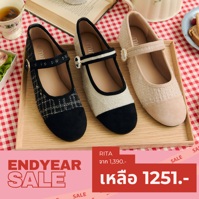 Minx รุ่น Rita รองเท้า Maryjane ผ้า tweed  minxshoes
