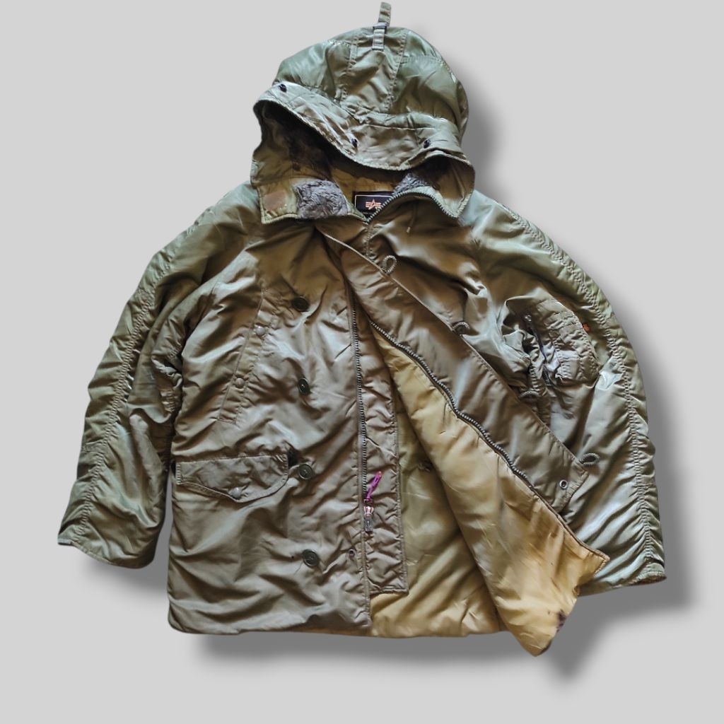 ALPHA INDUSTRIES N-3B PARKA (เสื้อพาร์กาสำหรับสภาพอากาศหนาวจัด สไตล์ทหาร) ไซส์ L