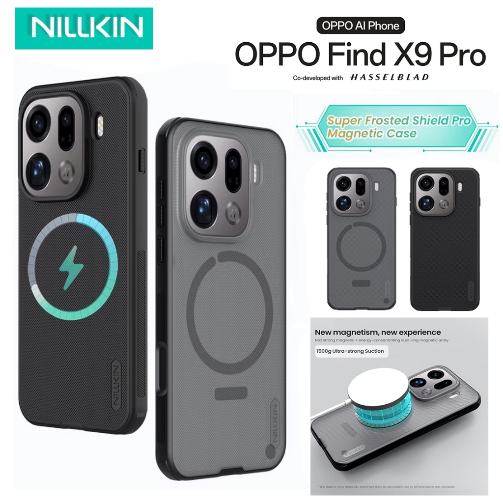 ส่งจากไทย🇹🇭  NILLKIN เคสกันกระแทก Oppo Find X9 Pro / X9Pro เคสแม่เหล็ก เคสชาร์จไร้สาย OPPO X9Pro Magnetic Case