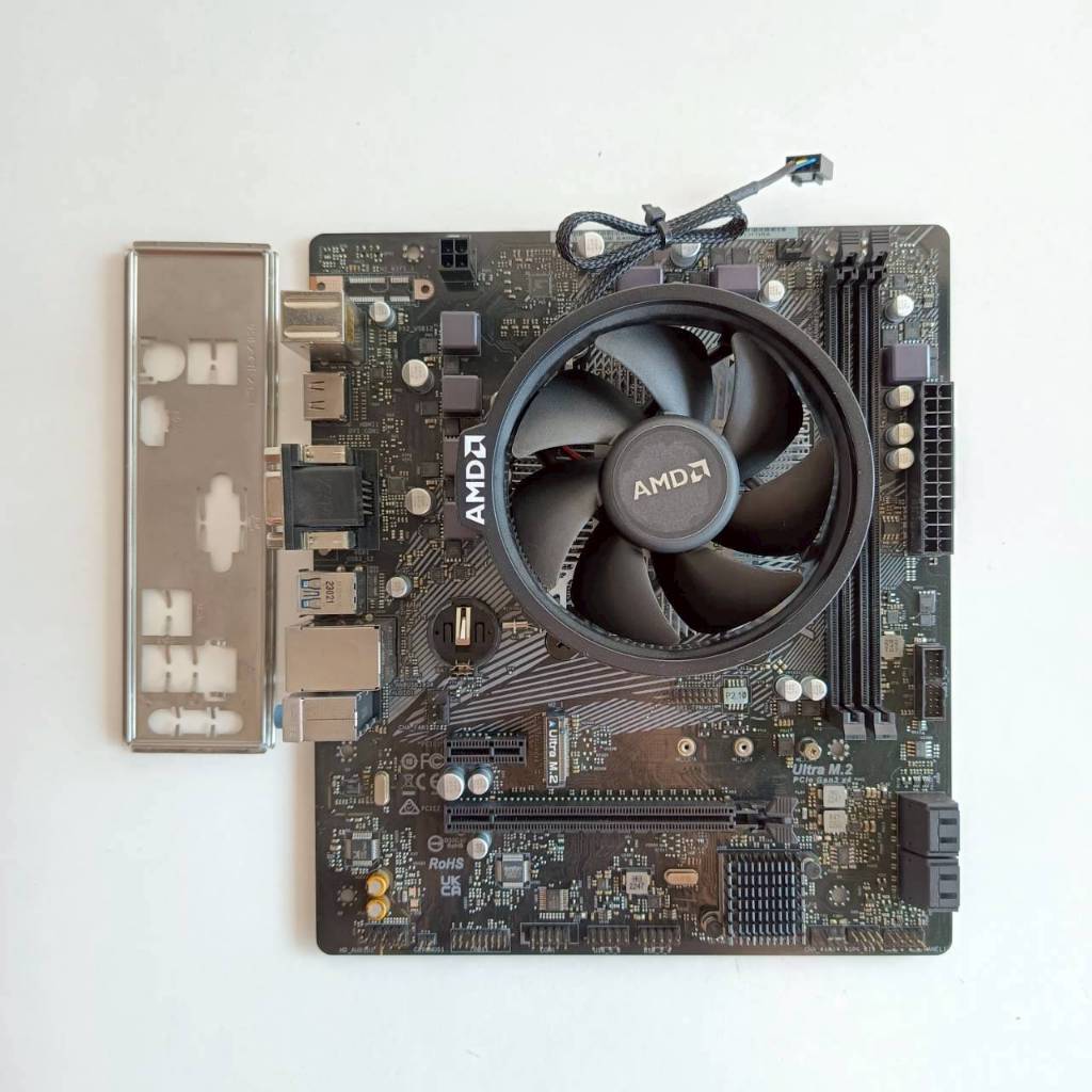 CPU + M/B  CPU  Ryzen  5  4600G  M/B  ASROCK  A520M - HVS  (AM4)