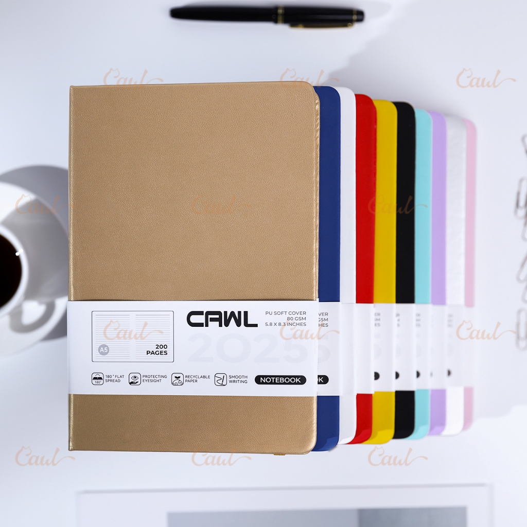 CAWL สมุด A5 Notebook สมุดเส้นบรรทัด หลายสี เหมาะสำหรับนักศึกษาและสำนักงาน 100 แผ่น / 200 หน้า - รูปที่ 6