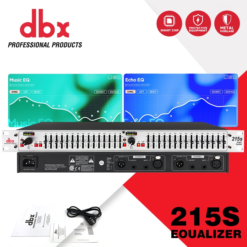 DBX 215S EQ อีควอไลเซอร์มืออาชีพแบบ Dual 31-segment equalizer ktv stage performance bar เครื่องปรับเสียง