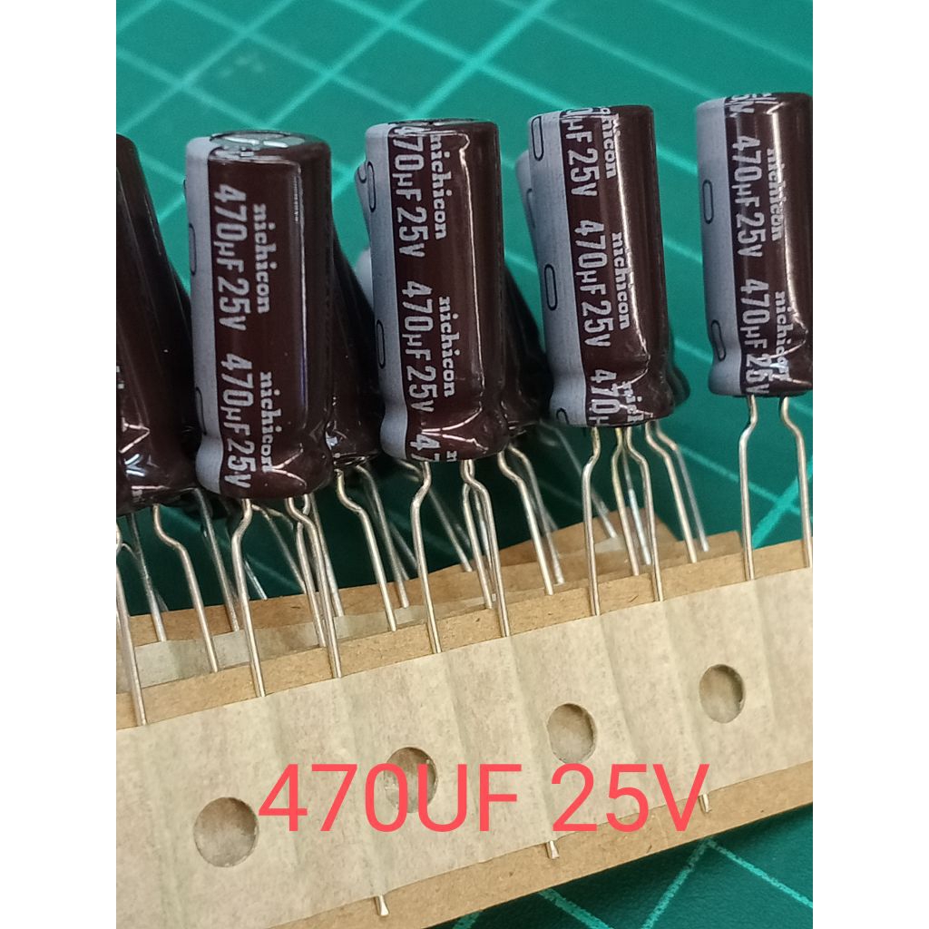 แพ็ค2ตัว/Capacitor 470UF/25V. ตัวเก็บประจุ ขนาด8×20mm. คาปาซิเตอร์ 470uF 25V. พร้อมส่ง