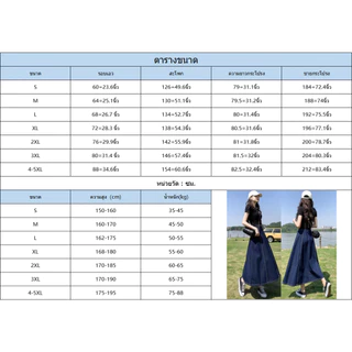 S-5XL กระโปรงยีนส์หญิงสีน้ำเงินเข้ม ยาวมิดิทรงเอ เอวแบบยืดหยุ่นบางส่วน