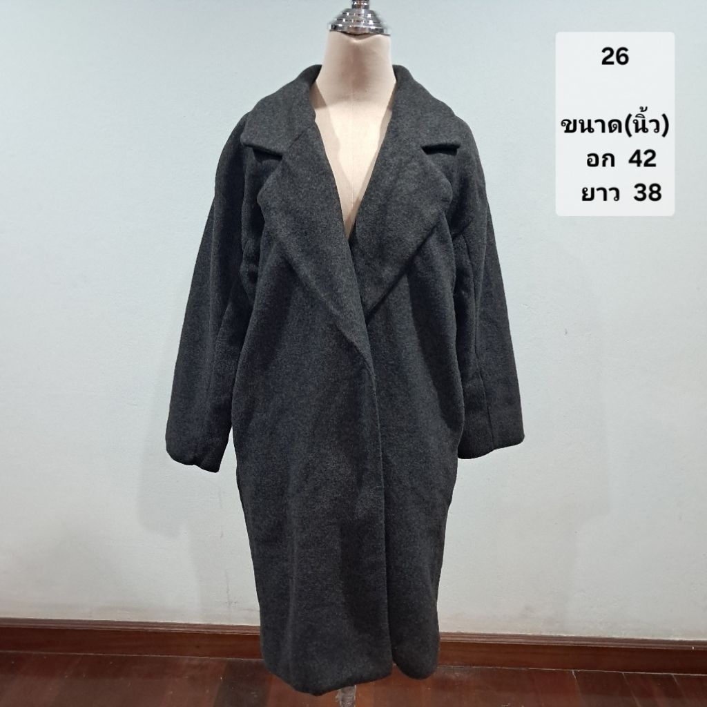 โค้ท แบรนด์ ARROW สีเทา มือสอง สภาพดี