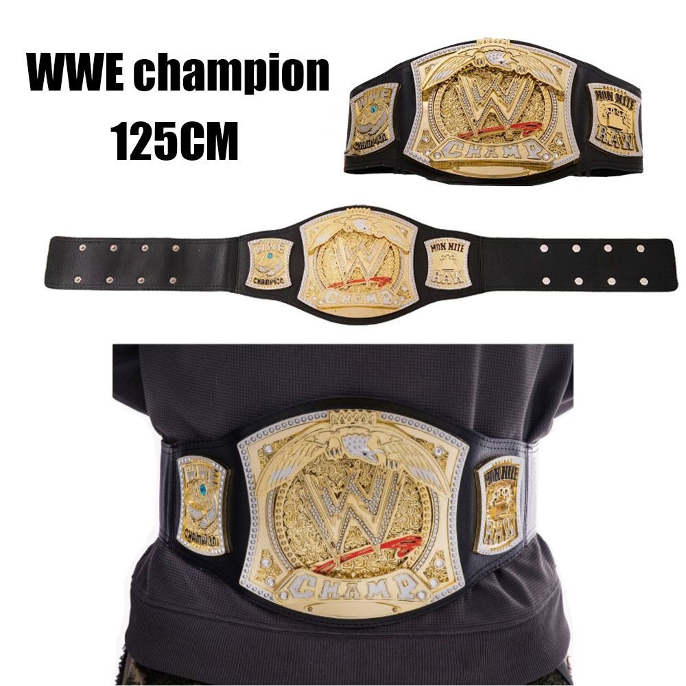 จัดส่งสินค้าภายใน 48 ชม/พร้อมส่ง ใหม่ WWE Championship เข็มขัดคอสเพลย์ มวยปล้ําอาชีพ สีทอง สําหรับเด