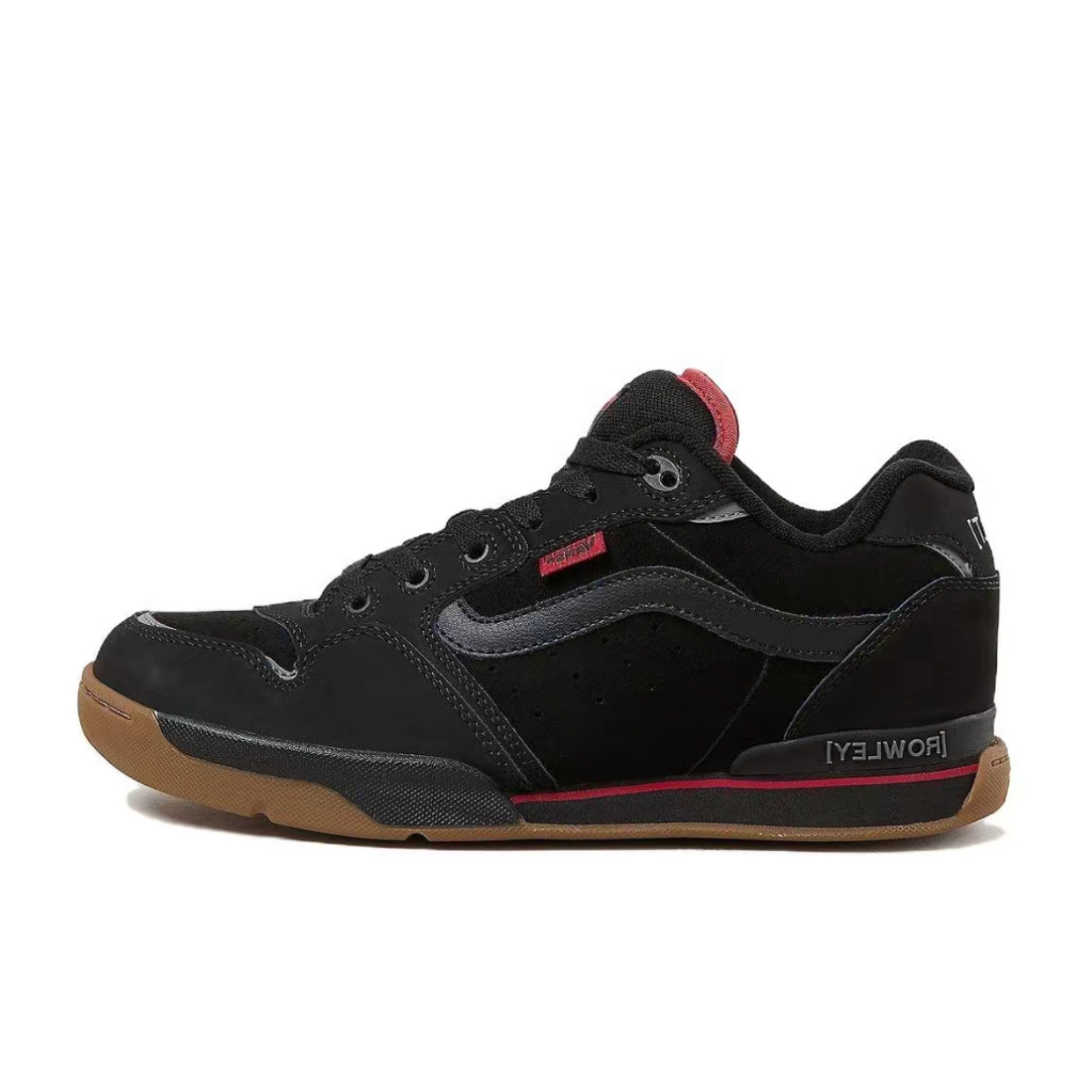 【100%Original】Vans  XLT for men and wonmen black red Board shoes