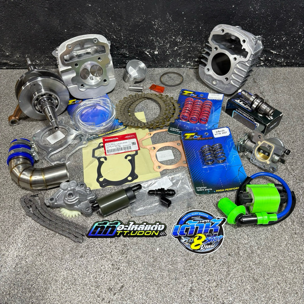 เวฟ110i 2021ชัก3  เสื้อสูบ+ฝาสูบ+ลูกหัวไข่+แคมเต้าหู้+ปั้มติ๊ก+คอยล์ไฟ พร้อมเรือนลิ้นเร่งแต่ง ขนาดลู