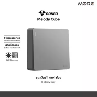 GONEO ชุดสวิตซ์ทางเดียวสำเร็จรูป ชนิดติดลอย ขนาด 1 ช่อง รุ่น Melody Cube G59-K111